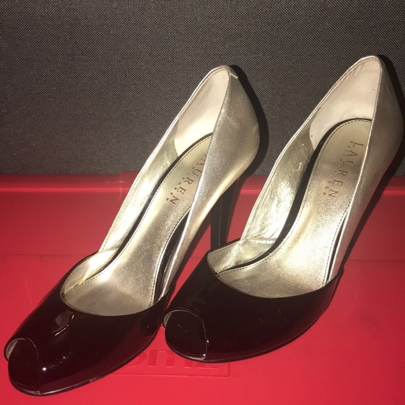 Ralph Lauren open toe heels - Picture 1 of 6